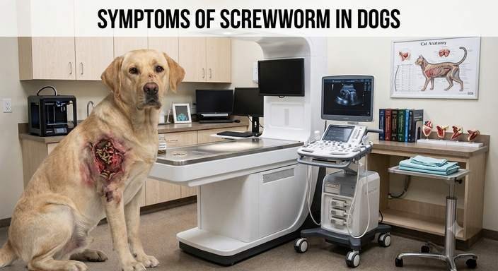 Symptoms of screwworm in dogs
